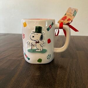 Rae Dunn x Peanuts NEW RELEASE Candy cane cutie double sided mug NWT